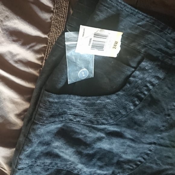 INC International Concepts 100% Linen Pants Sz 24W - Picture 7 of 8